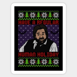 Regular Human Holiday Sticker